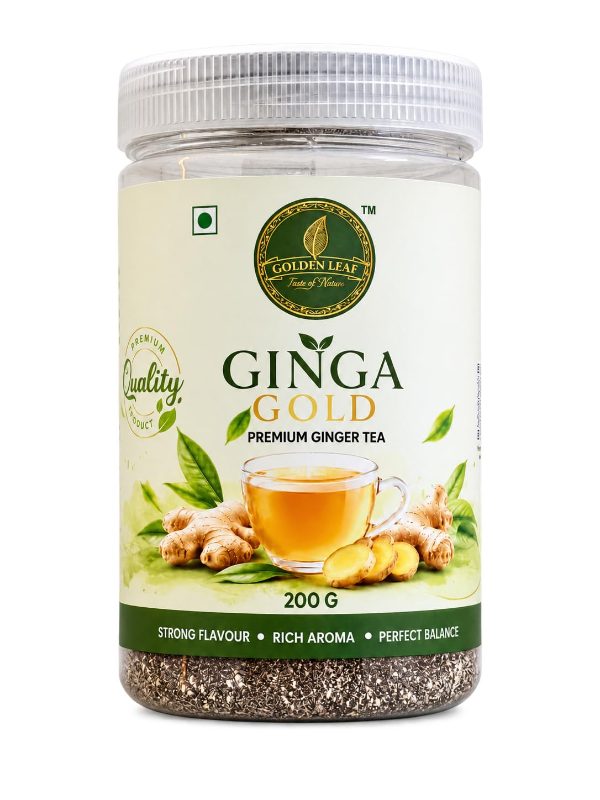 Ginga Gold Ginger Tea 200 G | Rich Aroma | Bold Flavour | Authentic Ginger Taste