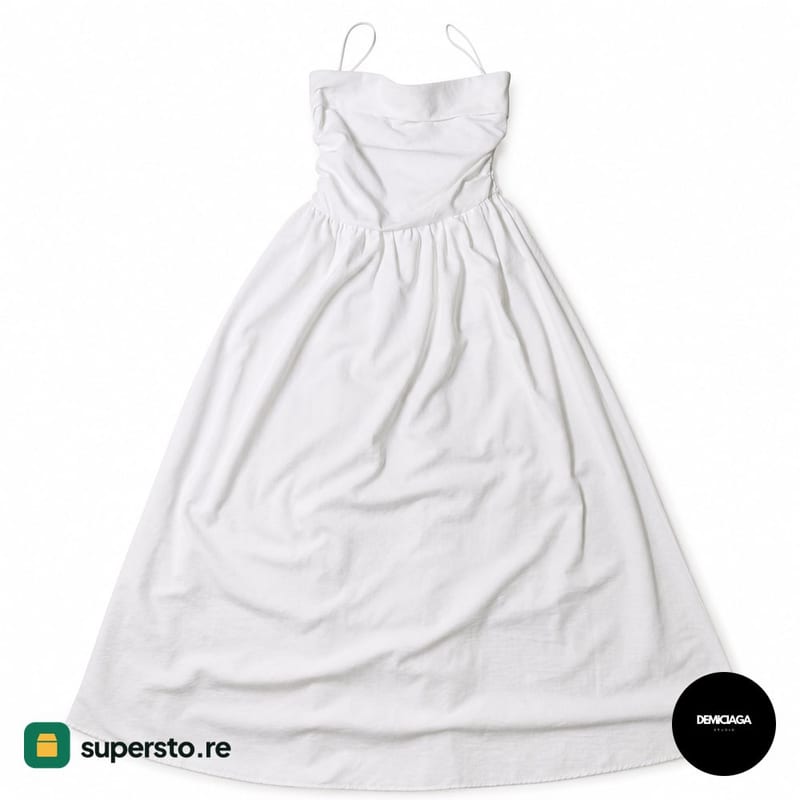 White Sleeveless Dress Spaghetti Straps White (Used)