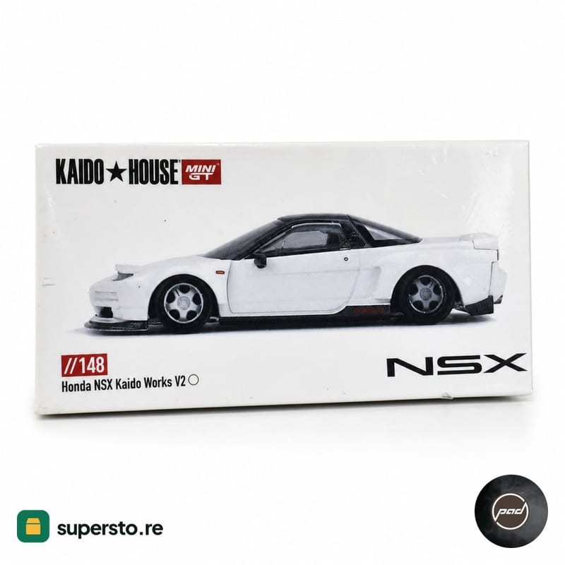 Miniature diecast car Honda NSX Kaido Works V2, white sealed box