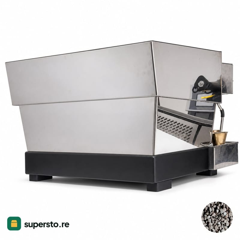 Espresso machine stainless steel body with black base (used)