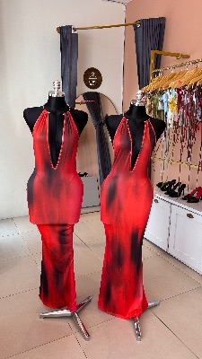 Red Open Dress
