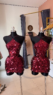 Red Sequin Set