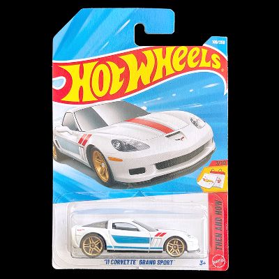 Hot Wheels JJK27 Then And Now '11 Corvette Grand Sport Die-Cast Toy Car