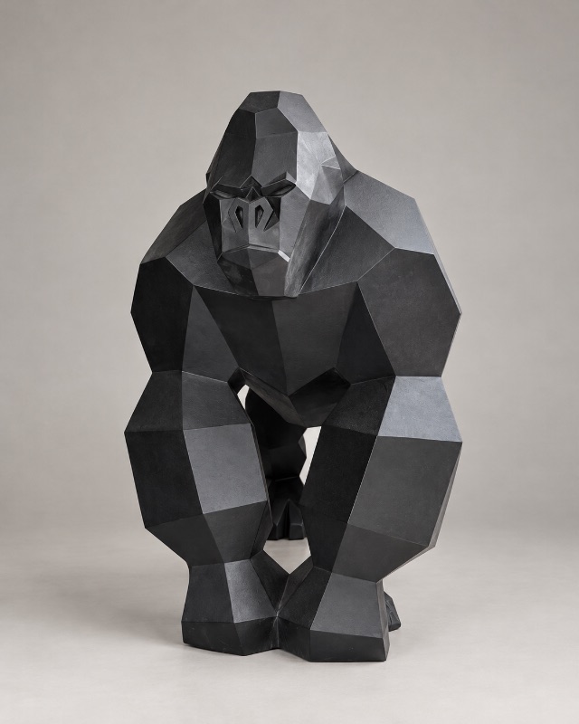 polygonal gorilla art