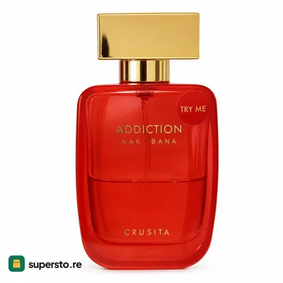 Addiction 50ml parfum tester wanita botol merah tutup emas spray kaca 50 ml