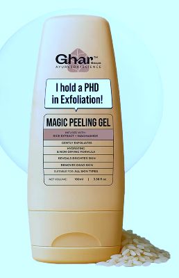 Ghar Soaps Magic Brightening Peeling Gel – Natural Dead Skin Remover, Brightenin