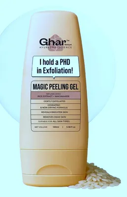 Ghar Soaps Magic Brightening Peeling Gel – Natural Dead Skin Remover, Brightenin