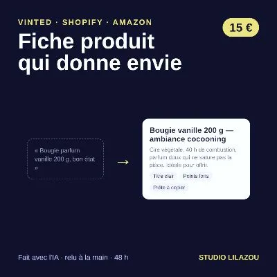 Fiches produits optimisées